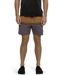 Maui & Sons - Granite Colorblock Nylon Swim Trunks - Lyst