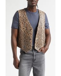 MIDNIGHT RODEO - Tombstone Snakeskin Embossed Leather Vest - Lyst