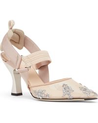Fendi - Colibri Pointed Toe Slingback Pump - Lyst