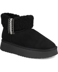 MIA - Iceland Faux Shearling Platform Bootie - Lyst