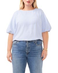 Vince Camuto - Stripe Puff Sleeve Top - Lyst