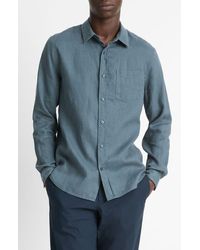 Vince - Linen Button-Up Shirt - Lyst