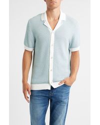 BOSS - Iconico Texture Knit Camp Shirt - Lyst