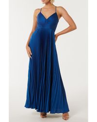 EVER NEW - Geri Pleated Tie Back Maxi Dress - Lyst