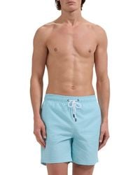 Bugatchi - Kai Palm Print Swim Trunks - Lyst