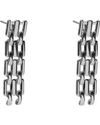 Argento Vivo Sterling Silver - Panthera Link Linear Drop Earrings - Lyst