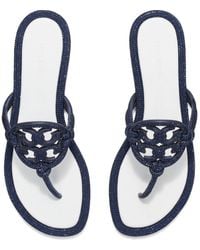 Tory Burch - Miller Knotted Pavé Knotted Thong Sandal - Lyst
