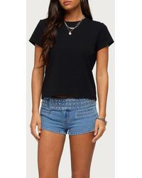 Edikted - Perfect Basic Stretch Cotton T-Shirt - Lyst