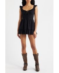BDG - Sunny Lace-Up Romper - Lyst