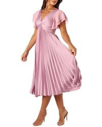 Petal & Pup - Nova Flutter Sleeve Midi Dress - Lyst