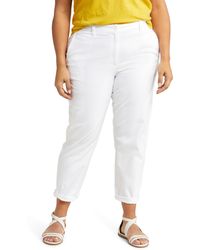 Eileen Fisher - Organic Cotton Blend Tapered Ankle Pants - Lyst