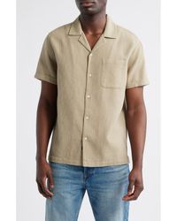 Rails - Haney Textured Short Sleeve Cotton Button-Up Shirt - Lyst