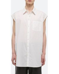 Helmut Lang - Gender Inclusive Sleeveless Cotton Button-up Shirt - Lyst