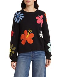 Rails - Zoey Floral Intarsia Cotton Blend Sweater - Lyst