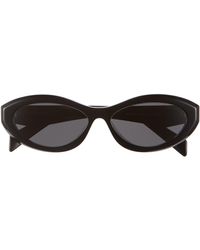 Prada - 56mm Oval Sunglasses - Lyst
