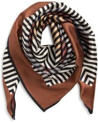 Echo - Concentric Stripes Square Silk Scarf - Lyst
