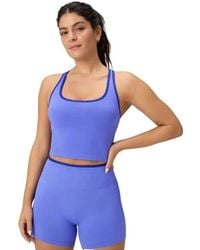 Fabletics - Seamless Cropped Built-In Bra Tank - Lyst
