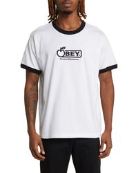 Obey - Bigwig Sound Embroidered Ringer T-shirt - Lyst