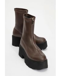 Prologue Shoes - Ovil Platform Zip Boot - Lyst