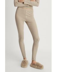 Mango - Rib Knit Pants - Lyst