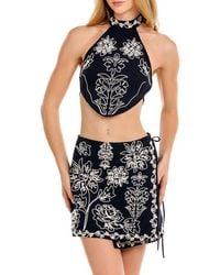 Agua Bendita - Elay Batik Cover-Up Crop Top - Lyst