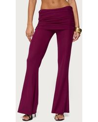 Edikted - Halli Foldover Flare Pants - Lyst