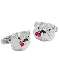 Link Up - Bulldog With Cigar Cufflinks - Lyst
