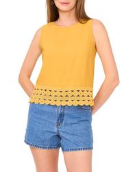 Vince Camuto - Circle Lace Trim Tank - Lyst