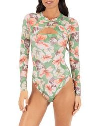 Hurley - Gingko Cloud Max One-Piece Swimsuit - Lyst