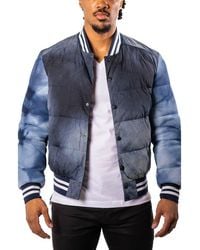 Maceoo - Ocean Sky Quilted Bomber Jacket - Lyst