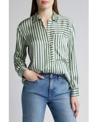 Rails - Spencer Stripe Silk Shirt - Lyst