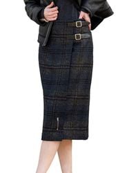 Celtic & Co. - Midi Celt Kilt Plaid Skirt - Lyst