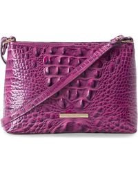 Brahmin - Lorelei Croc Embossed Leather Shoulder Bag - Lyst