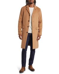 Scotch & Soda - Classic Recycled Polyester & Wool Overcoat - Lyst