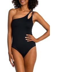 La Blanca - Strappy One-shoulder One-piece Swimsuit - Lyst