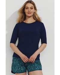 Lands' End - Elbow Sleeve Relaxed Upf 50 Rash Guard - Lyst