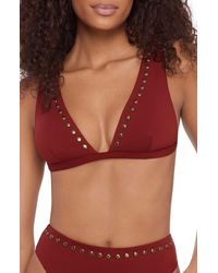 Steve Madden - Studded Triangle Bikini Top - Lyst