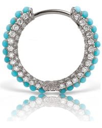 Maria Tash - Single & Diamond Pavé Huggie Hoop Earring - Lyst