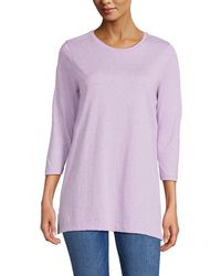 Lands' End - 3/4 Sleeve Cotton Supima Tunic - Lyst
