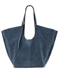AllSaints - Ara East West Suede Tote - Lyst