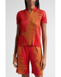 Pleats Please Issey Miyake - Piquant Print Pleated Top - Lyst