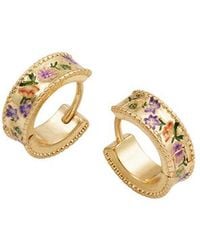 Fable England - Folksy Floral Huggie Earrings - Lyst
