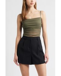Open Edit - Ruched Mesh Camisole - Lyst