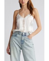Open Edit - Lace Inset Satin Camisole - Lyst