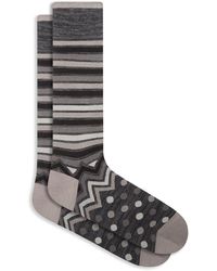 Bugatchi - Stripe & Polka Dot Dress Socks - Lyst