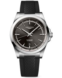 Longines - Conquest Automatic Rubber Strap Watch, 41Mm - Lyst