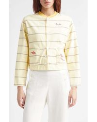 Bode - Summertime Stripe Cotton Cardigan - Lyst