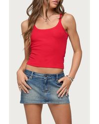 Edikted - Basic Babe Stretch Cotton Crop Camisole - Lyst