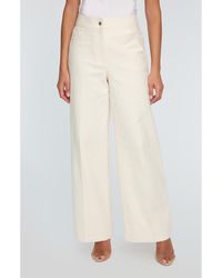 Tahari - The Leith High Waist Stretch Cotton Pants - Lyst