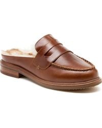 Kelsi Dagger Brooklyn - Lock Faux Shearling Lined Mule - Lyst